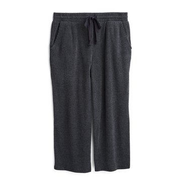 Yarn & Sea Women's Crop Wide Leg Ember Rib Pant