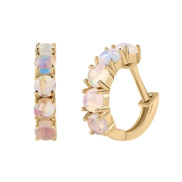 Ethopian Opal Hoop Earrings