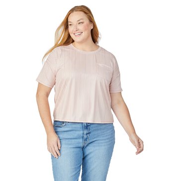 Yarn & Sea Women's Short Sleeve Micro Rib Pocket Tee (Plus Size)