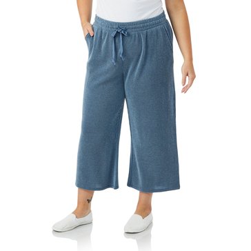 Yarn & Sea Women's Crop Wide Leg Ember Rib Pant (Plus Size)