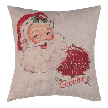 Transpac Vintage Santa Accent Pillow