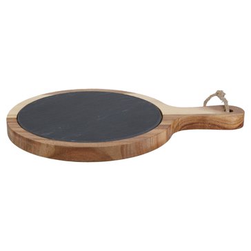BIA Cordon Bleu 9.75-Inch Round Wood Board with Slate
