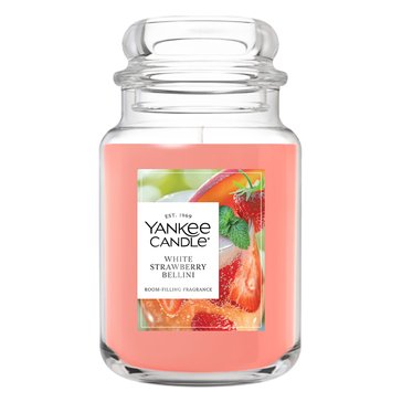 Yankee Candle White Strawberry Bellini Apothecary Jar