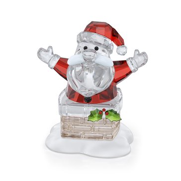 Swarovski Holiday Cheers Santa Claus and Chimney Figurine