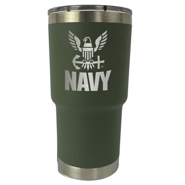Navy Pride USN Eagle Silver Etch Stainless Tumbler, 20oz