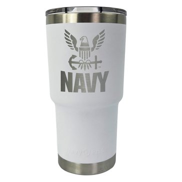Navy Pride USN Eagle Silver Etch Stainless Tumbler, 20oz