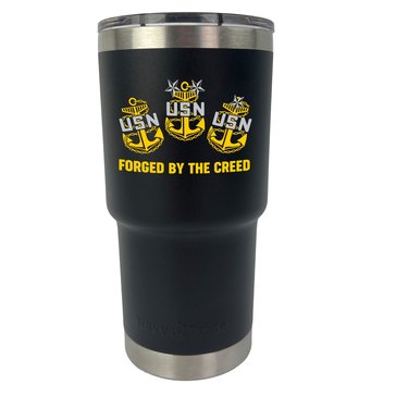 Navy Pride CPO Forged By The Creed Stainless Tumbler, 20oz