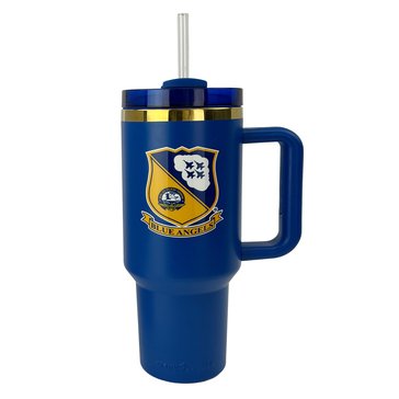 Navy Pride Blue Angels Stainless Straw Tumbler, 40oz