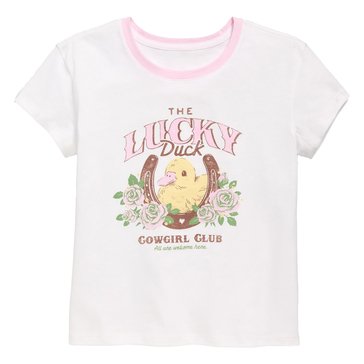 Old Navy Big Girls' Short Sleeve Lucky Duck Core Graphic Tee