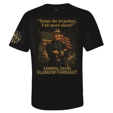 Navy Pride USN 250th Legends Series Admiral David Glasgow Farragut Tee
