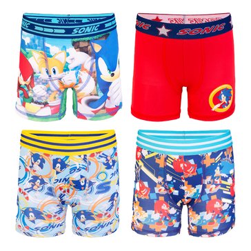 Sonic Boys' Athletic Boxer Brief, 4-Pack