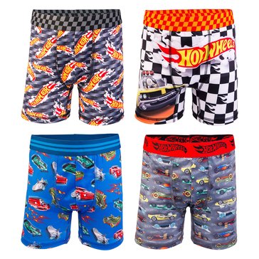 Hot Wheels Boys' Athletic Boxer Brief, 4-Pack
