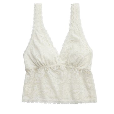 Aerie Women's Show Off Lace Padded Plunge Bralette Top