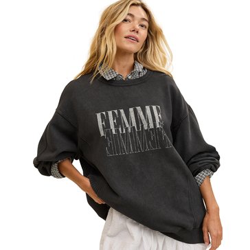 Aerie Women's Aerie Oversized Boho Crew Sweatshirt