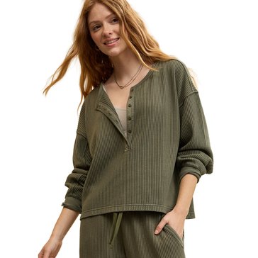 Aerie Women's Waffle Henley Sweatshirt