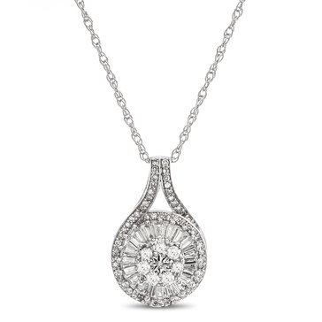 1/2 cttw Diamond Round Pendant