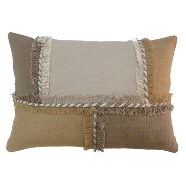 Youngs Inc Cotton Patched Lumbar Pillow