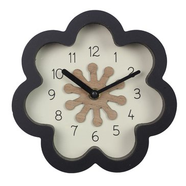 Youngs Inc Wood Tabletop Flower Clock