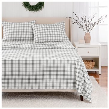 Martha Stewart Windowpane Flannel Sheet Set