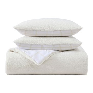 Martha Stewart Faux Fur Reversible Comforter Set