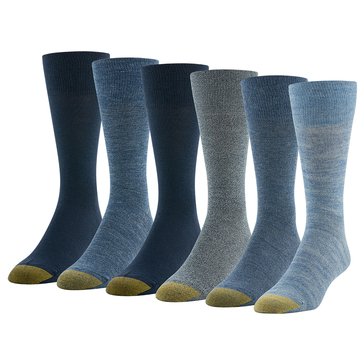 Gold Toe Men's Cambridge Crew Socks, 6- Pack