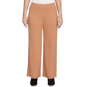 Emaline Women's Pull on Solid Knit Crepe Pants
