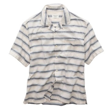 AE Men's Poolside Striped Button-Up Shirt