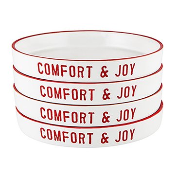 Santa Barbara Comfort and Joy Holiday Tapas Plates, Set of 4