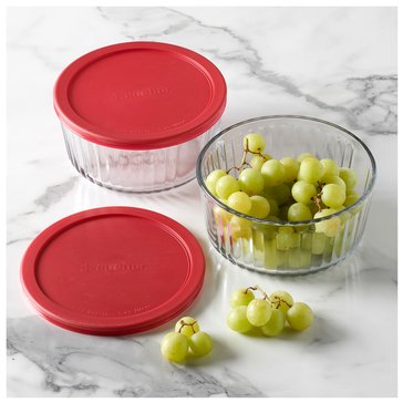 Anchor Hocking 4-Piece Sculpted Food Storage Set