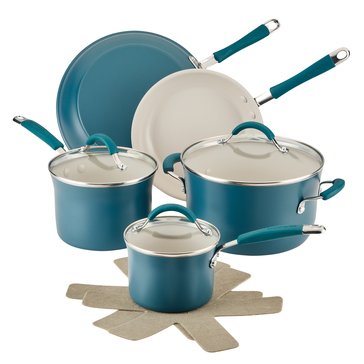 Rachael Ray Cucina 10-Piece Ceramic Cookware Set