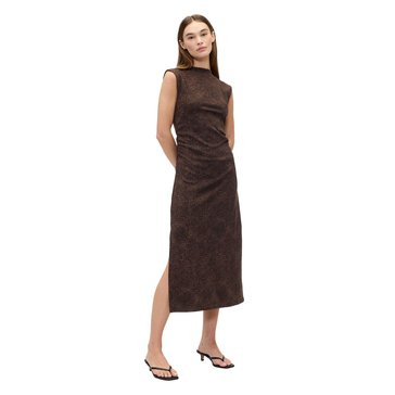 Gap Women's Ruched High Neck Maxi Dress