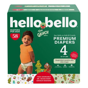 Hello Bello X Dr. Seuss Baby Grinch Crew-Stink Stank Stunk Club Pack 58 Count