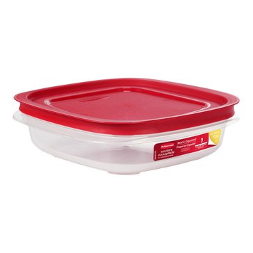Rubbermaid 4.92-Cup Easy Store Square Clear Food Container