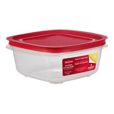 Rubbermaid 7.81-Cup Easy Store Medium Square Clear Food Container