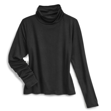 Yarn & Sea Women's Long Sleeve Mock Neck Butter Knit Top