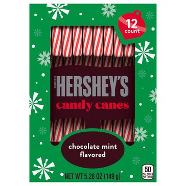Hershey's Holiday Chocolate Mint Candy Canes, 5.28oz