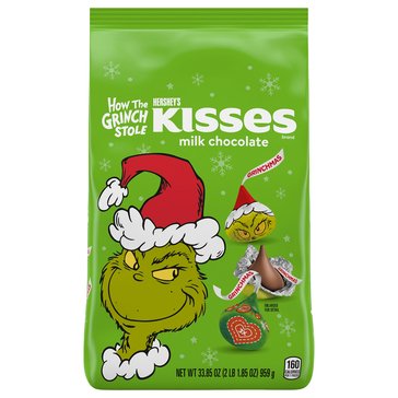 Hershey's Holiday Kisses with Grinch Foils, 33.85oz