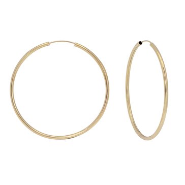 Thin Endless Hoop Earrings