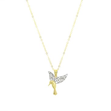 Hummingbird with CZ Wings Pendant