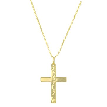 Footprints in the Sand Cross Pendant
