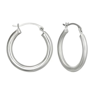 Tubular Polished Hoop Earrings
