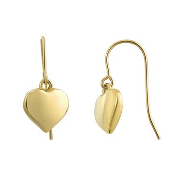 Polished Heart Dangle Earrings