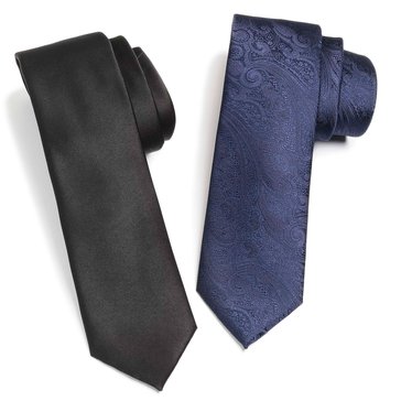 Bill Blass Men's Subtle Paisley Ties, 2-Pack