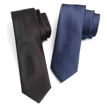 Bill Blass Men's Dark Stripe Ties, 2-Pack
