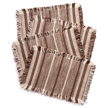 Homewear Linens Strie Ribbed Stripe Placemats, 4-Pack