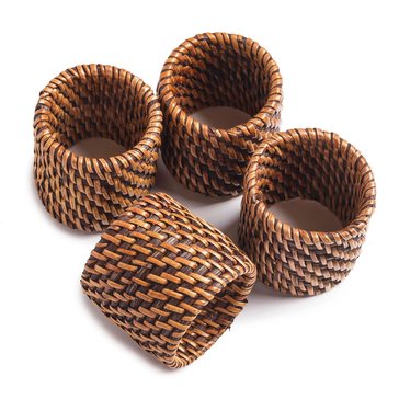 Homewear Linens Abella Table Napkin Ring, 4-Pack