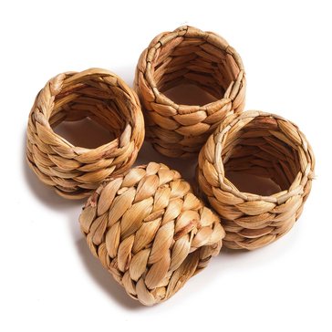 Homewear Linens Pago Table Napkin Ring, 4-Pack