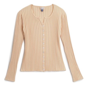 Yarn & Sea Women's Rib Button Down Cardigan