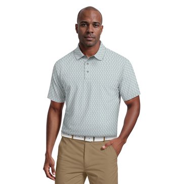 PGA Tour Men's Short Sleeve All Over Micro Jacquard Polo