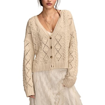 Lucky Brand Women's Cropped Cable Cardigan